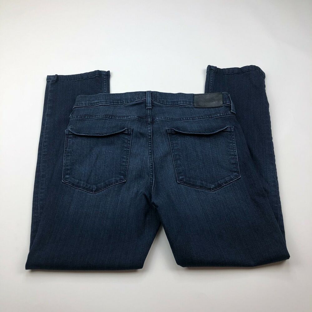 PAIGE Dark Blue Straight Leg Jeans